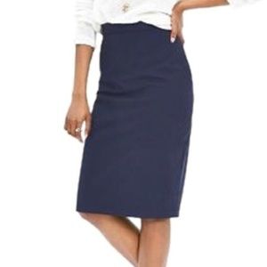 Banana Republic Navy Pencil Skirt, 12 Tall